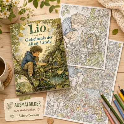 Lio und die alte Weide - Ausmalbilder - Benno Vorberg