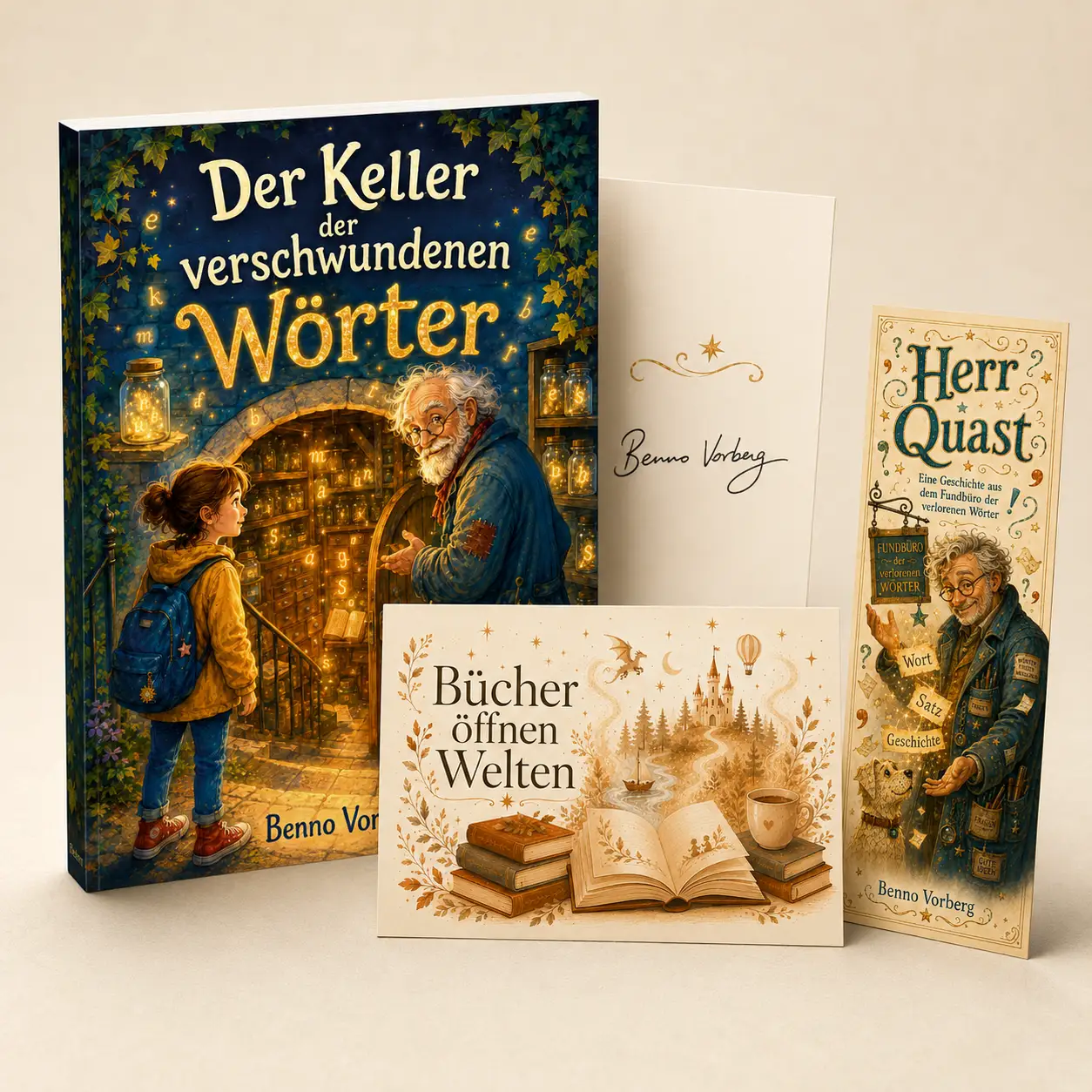 Geschenk-Set Der Keller der verlorenen Wörter - Benno Vorberg