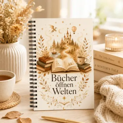 Notizblock Bücher öffnen Welten