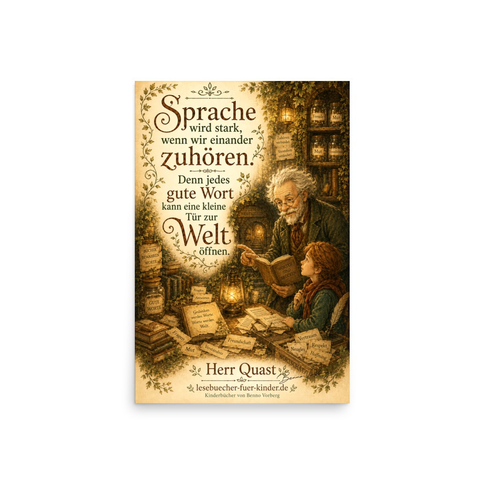 Signiertes Poster Herr Quast Sprache - Benno Vorberg – Bild 2