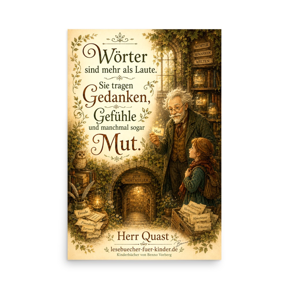 Signiertes Poster Herr Quast Wörter - Benno Vorberg – Bild 3