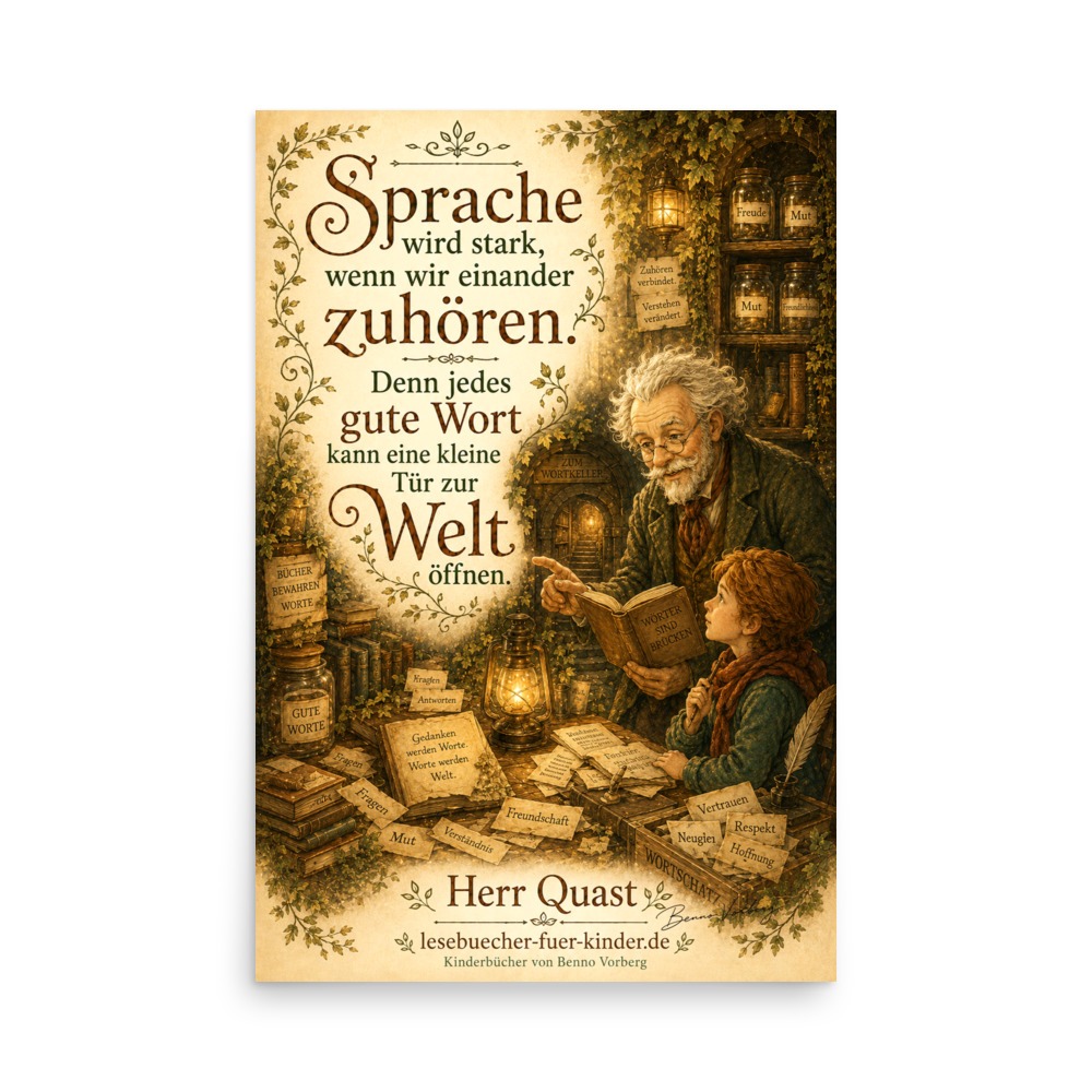 Signiertes Poster Herr Quast Sprache - Benno Vorberg – Bild 3