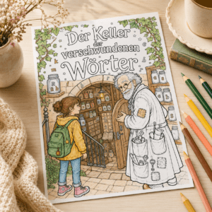 Ausmalbilder - Der Keller der verlorenen Wörter - Benno Vorberg