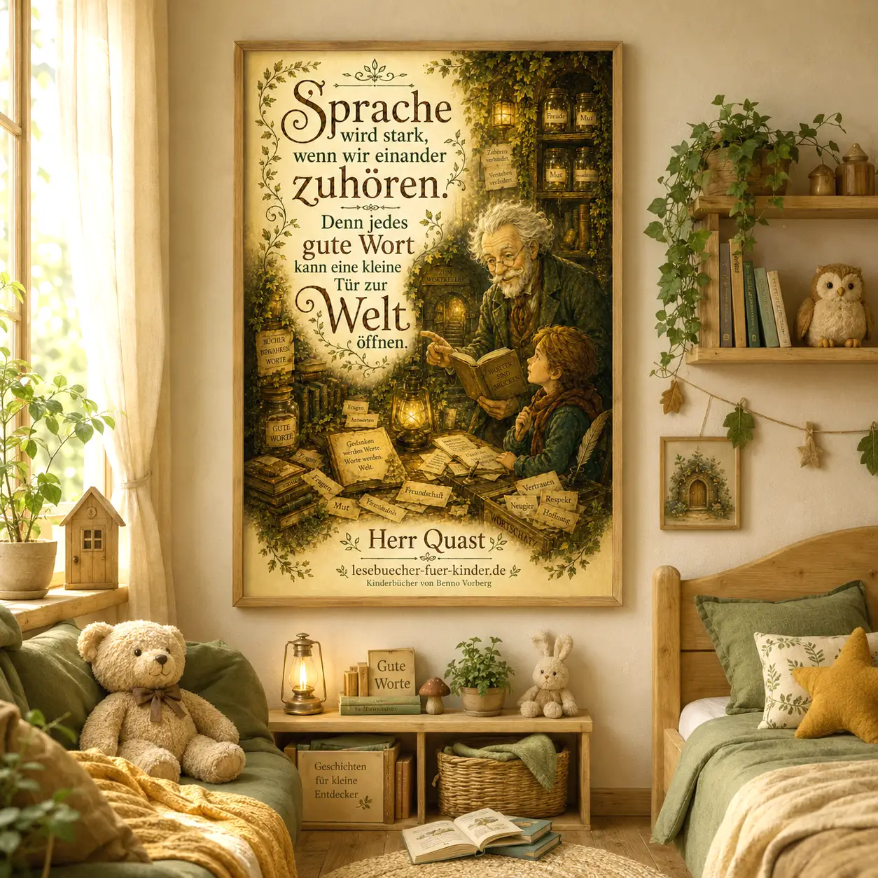 Signiertes Poster Herr Quast Sprache